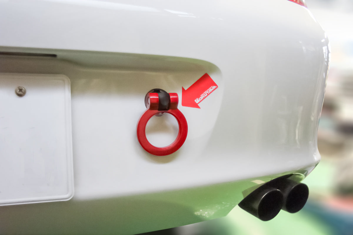 OKUYAMA FLIP-UP TOWING HOOK REAR SILVER For PORSCHE 301-039-2