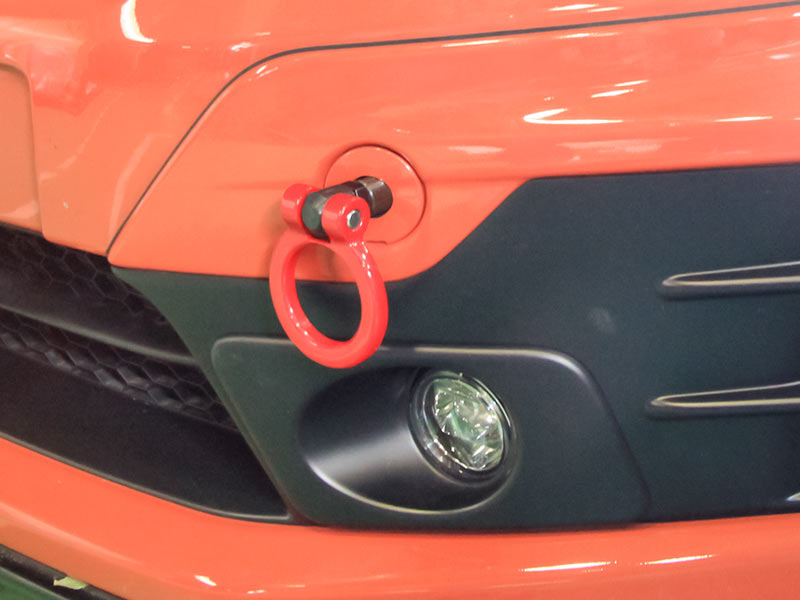 OKUYAMA FLIP-UP TOWING HOOK FRONT RED For HONDA FIT GE8 301-042-0