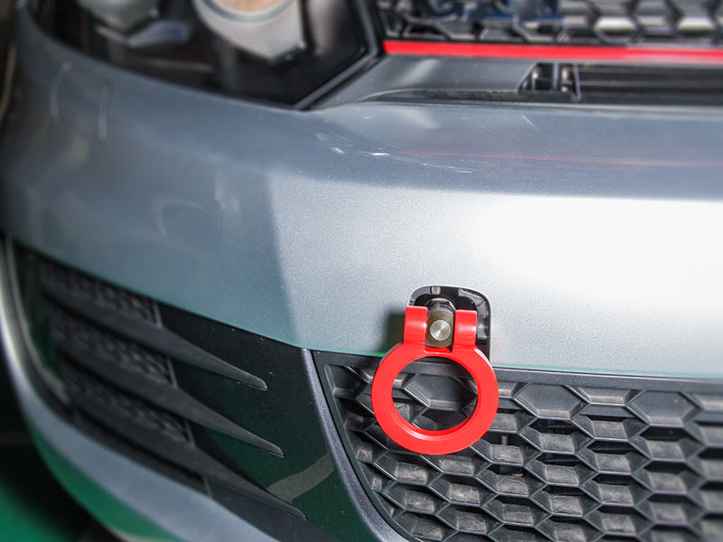 OKUYAMA FLIP-UP TOWING HOOK FRONT RED For VOLKSWAGEN GOLF VI 1KCCZ 301-058-0