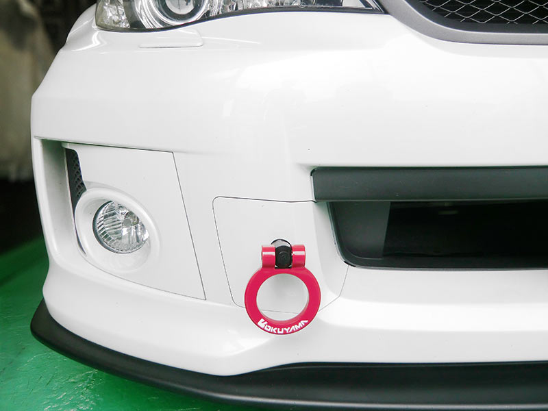 OKUYAMA TOWING HOOK Fr YELLOW For SUBARU IMPREZA GRB GVB GRF GVF GH8 301-062-1