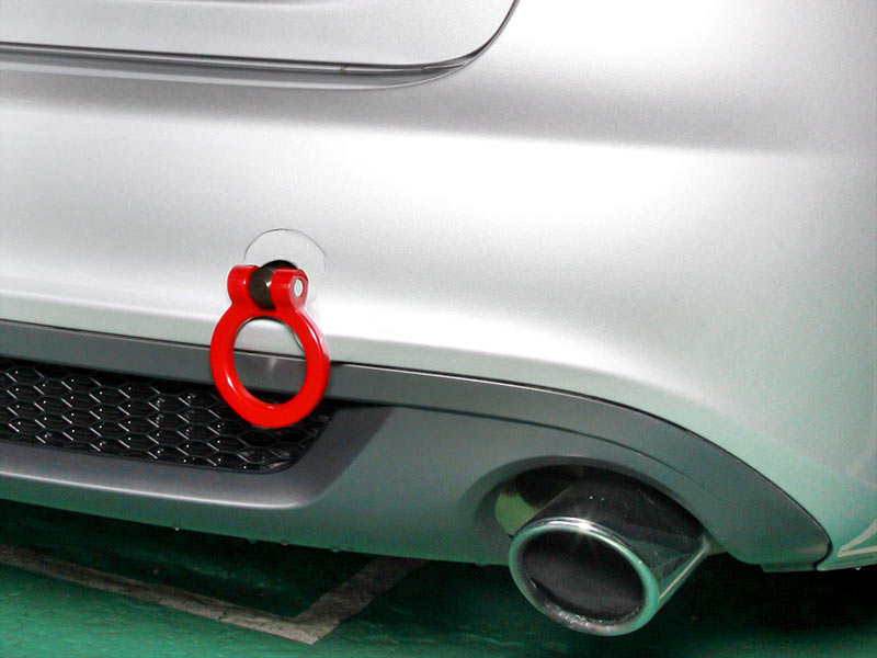 OKUYAMA FLIP-UP TOWING HOOK REAR SILVER For AUDI A4 8KCDNF 301-065-2