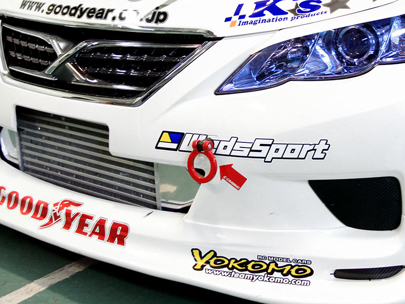 OKUYAMA FLIP-UP TOWING HOOK FRONT YELLOW For TOYOTA MARK X GRX133 301-072-1