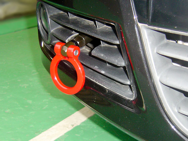 OKUYAMA TOWING HOOK FRONT SILVER For VOLKSWAGEN POLO GTI 9NBJX 301-074-2 - Black Hawk Japan