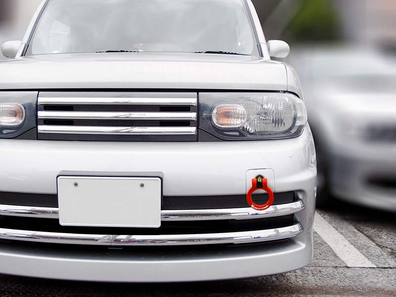 OKUYAMA FLIP-UP TOWING HOOK FRONT YELLOW For NISSAN CUBE RIDER Z12 301-085-1