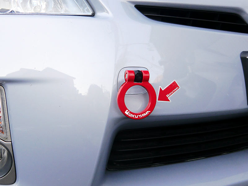OKUYAMA FLIP-UP TOWING HOOK FRONT RED For TOYOTA PRIUS ZVW30 301-090-0
