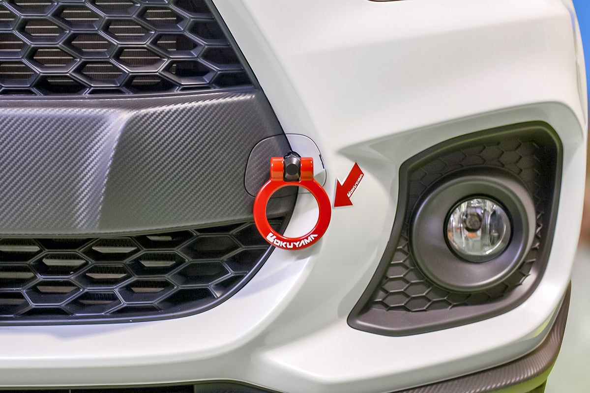 OKUYAMA FLIP-UP TOWING HOOK FRONT RED For SUZUKI SWIFT SPORT ZC33S 301-103-0