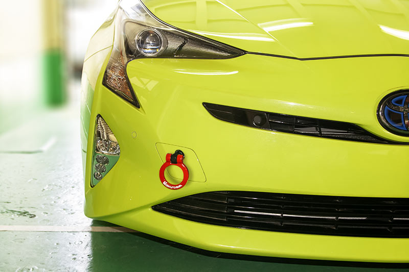 OKUYAMA FLIP-UP TOWING HOOK FRONT YELLOW For TOYOTA PRIUS ZVW50 55 301-104-1