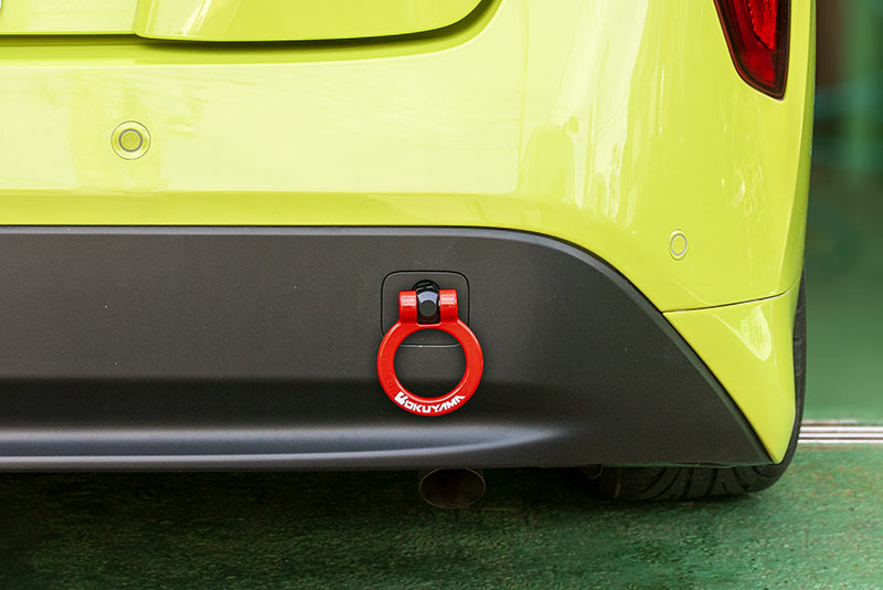 OKUYAMA FLIP-UP TOWING HOOK REAR YELLOW For TOYOTA PRIUS ZVW50 55 301-105-1