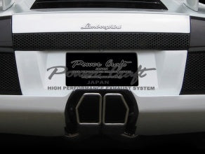 POWER CRAFT HYBRID EXHAUST MUFFLER SYSTEM SUS SQUARE TAIL BLACK TAIL FOR LAMBORGHINI MURCIELAGO LP620 P-LA310101-BKT