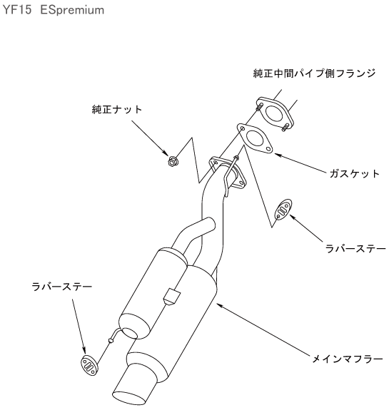 HKS Espremium EXHAUST For NISSAN JUKE YF15 HR15DE 32021-AN003