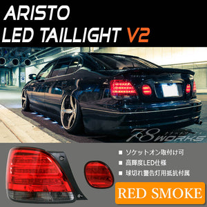 78WORKS LED TAIL LAMP VER 2 RED SMOKE FOR TOYOTA ARISTO JZS160 JZS161 L019RS