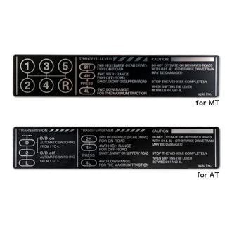 APIO SHIFT PATTERN PLATE FOR SUZUKI JIMNY JB64 JB74 MT 4107-06M