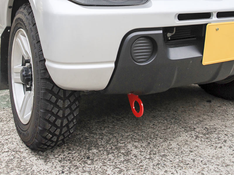 OKUYAMA TOWING HOOK FRONT RED For SUZUKI JIMNY JB23W 436-610-0