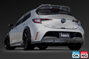 TOMS REAR BUMPER DIFFUSER (NORMAL MUFFLER TYPE) FLAT BLACK FOR TOYOTA COROLLA SPORTS ZWE21#NRE21# 52159-TZE21-NF