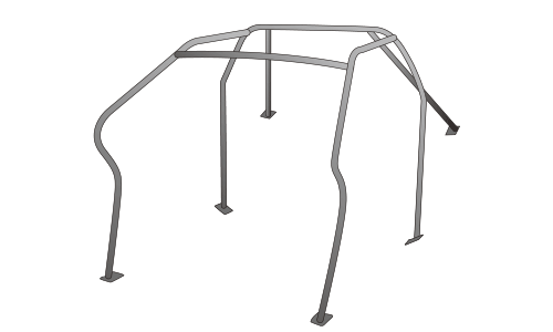 OKUYAMA DASH ROLL CAGE STEEL 6P For TOYOTA MR-S ZZW30 709-021-0