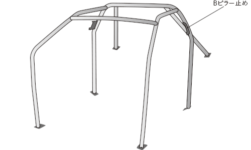 OKUYAMA DASH ROLL CAGE STEEL 6P For SUZUKI SWIFT ZC33S 709-613-1