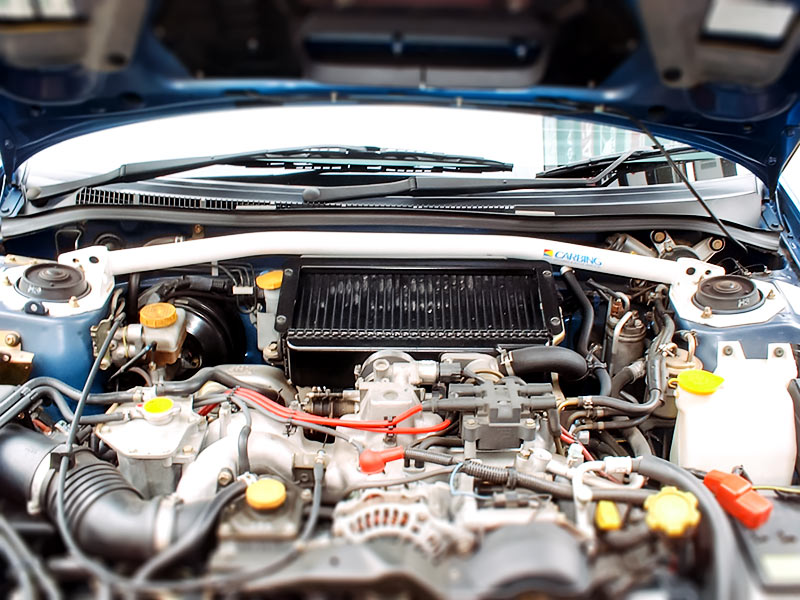 OKUYAMA STRUT BAR ALU Fr I For IMPREZA WAGON FORESTER GC8 TURBO GF8 TURBO SF5 621-502-0