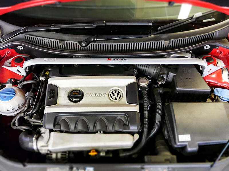 OKUYAMA STRUT BAR STEEL Fr I For POLO GTI 1.6 SPORTLINE 9NBJX 9NBTS 611-751-0