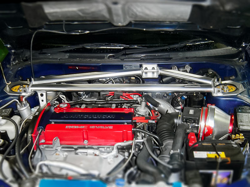 OKUYAMA STRUT BAR ALU Fr R MCS For LANCER EVO IV ~ VI TM CN9A CP9A 646-308-0