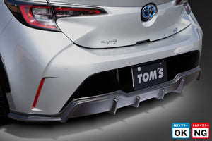 TOMS REAR BUMPER DIFFUSER (NORMAL MUFFLER TYPE) FLAT BLACK FOR TOYOTA COROLLA SPORTS ZWE21#NRE21# 52159-TZE21-NF
