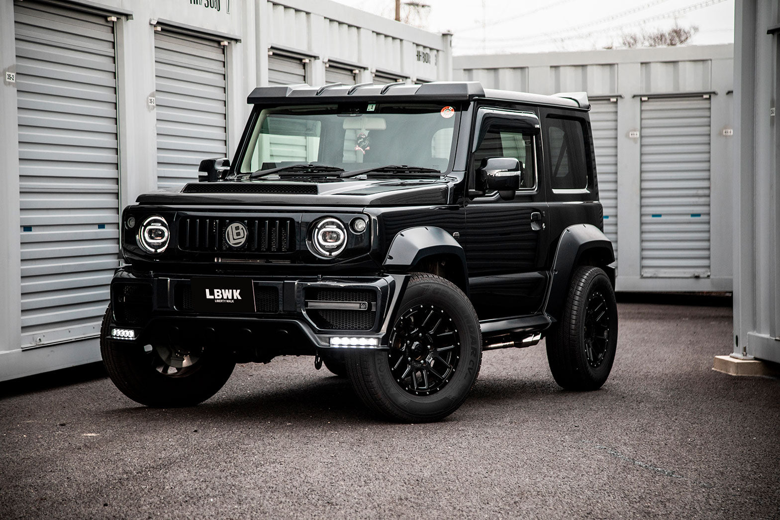 LIBERTY WALK LB★NATION G MINI WORKS TYPE 2 FRONT ROOF SPOILER FOR SUZUKI JIMNY - Black Hawk Japan