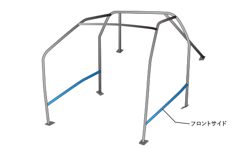 OKUYAMA DASH ROLL CAGE STEEL 8P For MAZDA RX-7 FD3S 721-405-1
