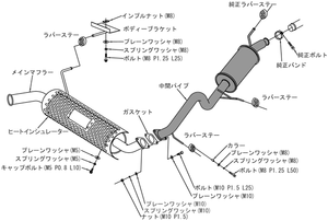 HKS LEGAMAX TRAILMASTER EXHAUST FOR SUZUKI HUSTLER MR41S R06A(TURBO) 31021-AS001