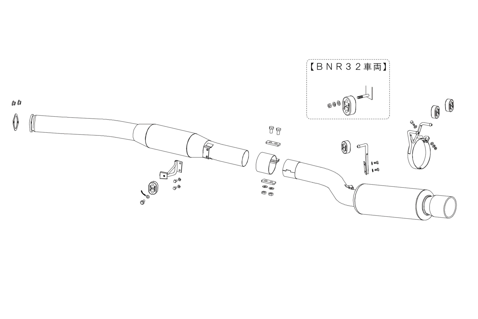 FUJITSUBO LEGALIS SUPER R EXHAUST FOR NISSAN SKYLINE GTS-T HCR32 300-15167