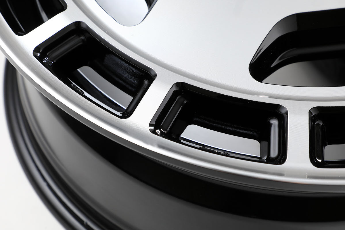 JAOS ASTELLA CM-04 17x6.5 48 6H139.7 BLACK POLISH WHEEL FOR TOYOTA HIACE 200 B879765PB