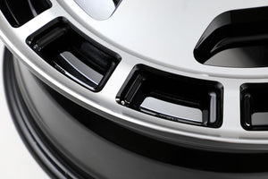 JAOS ASTELLA CM-04 17x6.5 48 6H139.7 BLACK POLISH WHEEL FOR TOYOTA HIACE 200 B879765PB