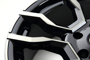 JAOS BACCHUS CM-1 120X8.5 30 6H139.7 SMOKE POLISH BLACK WHEEL FOR TOYOTA HILUX SURF 125 B882085SPB