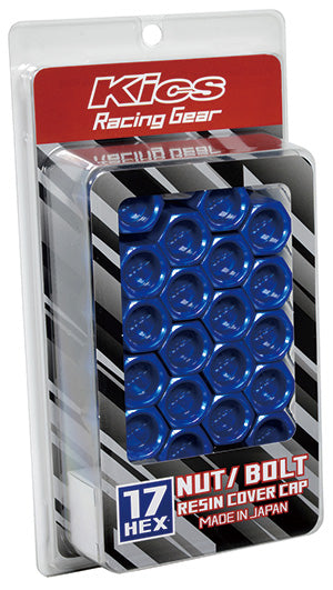 KYO-EI KICS RESIN COVER CAP FOR 17HEX NUT & BOLT REFILL BLUE ZCRC17U