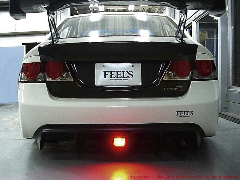 FEEL'S HONDA TWINCAM HALOGEN BACK FOG LAMP (REAR DIFFUSER PANEL OPTION) MATT BLACK FOR HONDA CIVIC FD2 TypeR Feels-00323