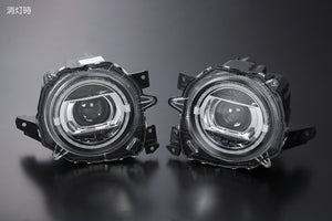 REVIER HEADLIGHT UNIT WITH BUILT-IN LED RING TYPE POSITION LED FOR SUZUKI JIMNY JB64W JB74W HL-SZ18-C-LED--Harness