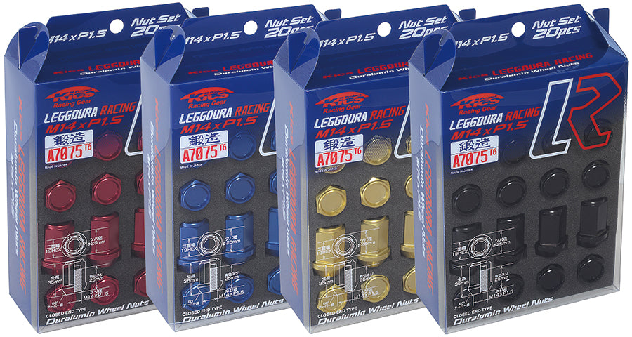 KYO-EI KICS LEGGDURA RACING M14XP1.5 20PCS NUT SET KIN4U