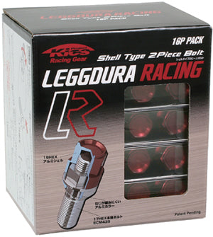KYO-EI KICS LEGGDURA RACING BOLT (16PCS) RED M14xP1.5 KIC3045R16 - Black Hawk Japan