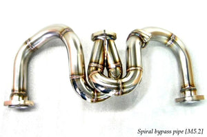 KREISSIEG F1 SOUND VALVETRONIC EXHAUST SYSTEM ULTIMATE VER. STAINLESS STEEL BILLET FLOATING CURL TAIL SANDBLAST KSG LOGO MARK FOR FERRARI F355 M2.7 F355-15-STAINLESSBILLET-M27