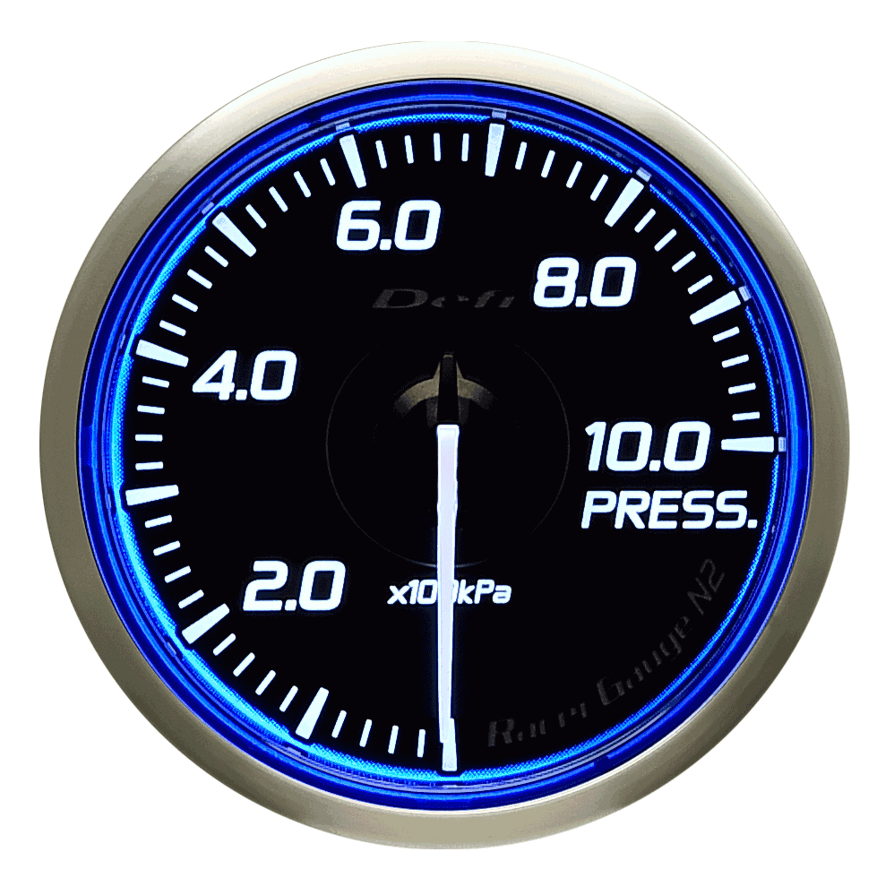 DEFI RACER GAUGE N2 PRESSURE 0~1000kPa 60 BLUE DF16801