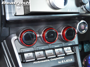 LAILE BEATRUSH AIR CONDITIONER DIAL RING SILVER FOR TOYOTA GR 86 ZN8 SUBARU BRZ ZD8 S76402ARS