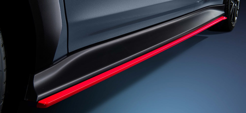 STI SIDE UNDER SPOILER CHERRY RED FOR WRX S4(VB) SG517VC120