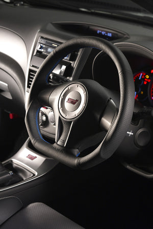 DAMD STEERING WHEEL  For SUBARU IMPREZA WRX-STI GD GH (E ~ G) 04/6 ~ SS358-D-F Blue Stitch