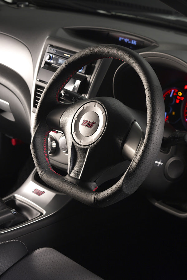 DAMD STEERING WHEEL  For SUBARU EXIGA CROSSOVER 7 YA (H~) 15/4~ SS358-D-L Red Stitch