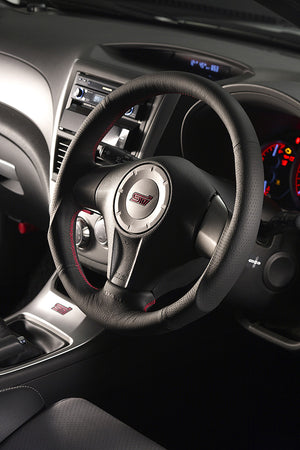 DAMD STEERING WHEEL  For SUBARU FORESTER SH (A ~) 07/12 ~ SS358-S-L Red Stitch