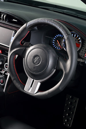 DAMD STEERING WHEEL  For TOYOTA FT86 ZC ZN (A ~ D) 12/4 ~ 16/7 SS358-Z Carbon Red stitch