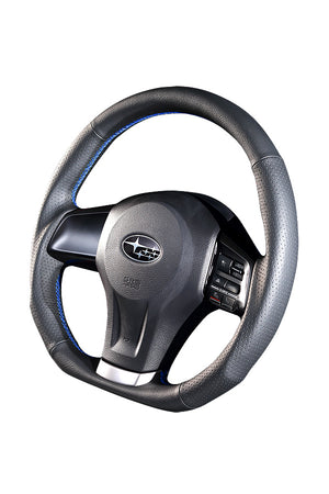 DAMD STEERING WHEEL  For SUBARU LEGACY BM BR (D ~) 12/5 ~ SS360-D Blue Stitch