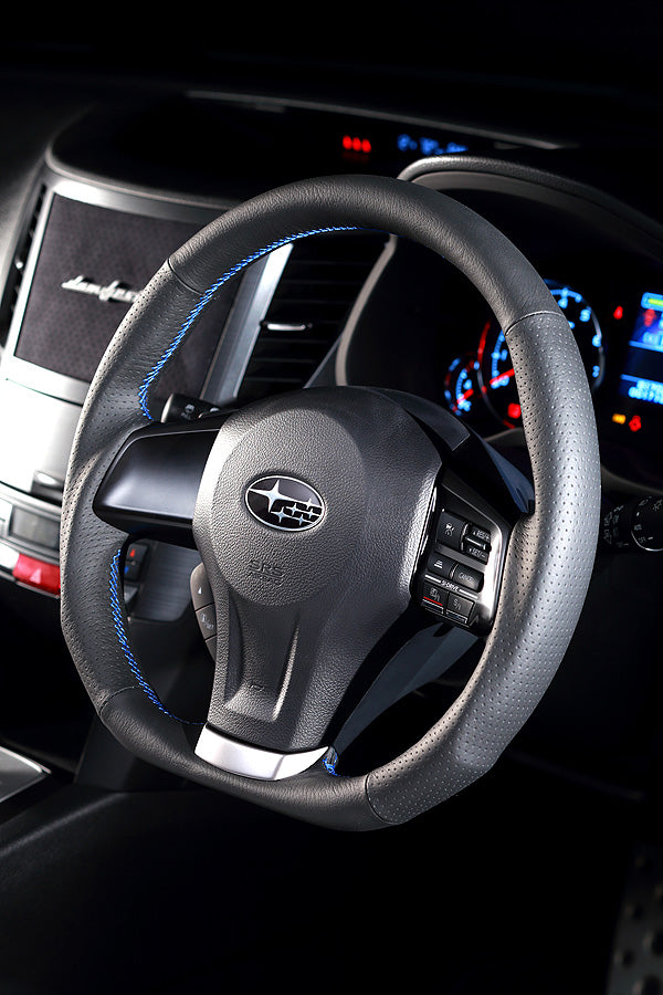 DAMD STEERING WHEEL  For SUBARU FORESTER SJ (A ~ C) 12/11 ~ SS360-D Gray stitching