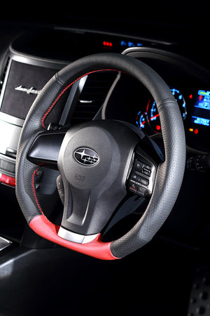 DAMD STEERING WHEEL  For SUBARU FORESTER SJ (A ~ C) 12/11 ~ SS360-D RED FORMULA