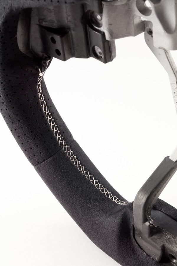 DAMD STEERING WHEEL  For SUBARU LEGACY BS BN (A ~ C) 14/10~ SS362-RX Ultra suede × gray stitch