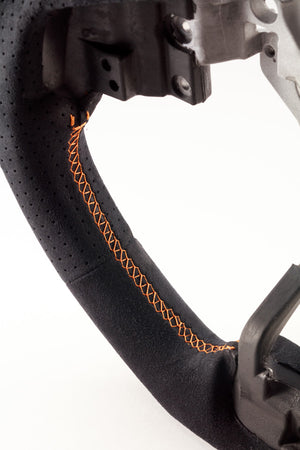 DAMD STEERING WHEEL  For SUBARU LEGACY BS BN (A ~ C) 14/10~ SS362-RX Ultra suede × orange stitching