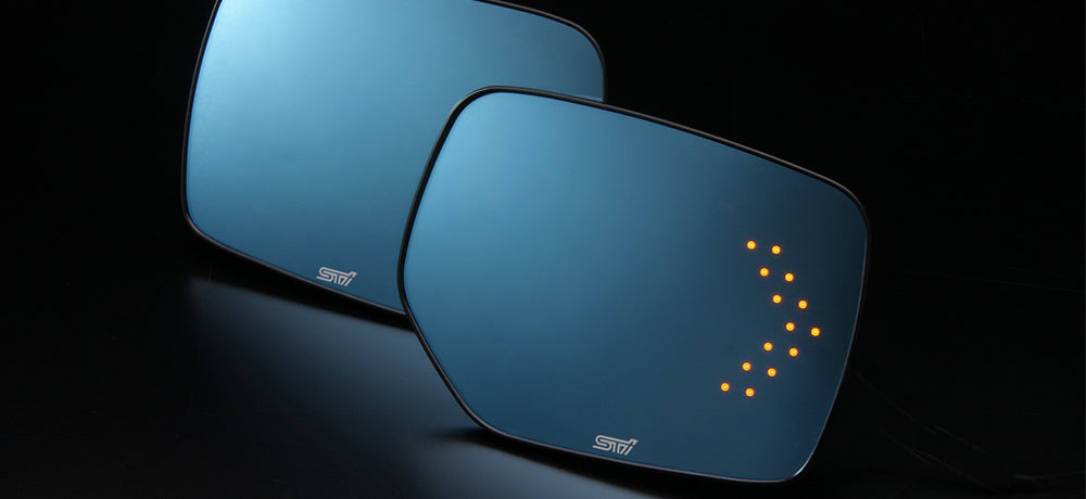 STI ANTI-GLARE DOOR MIRROR (LED)  For LEGACY TOURING WAGON (BR) ST91039ST040 - Black Hawk Japan